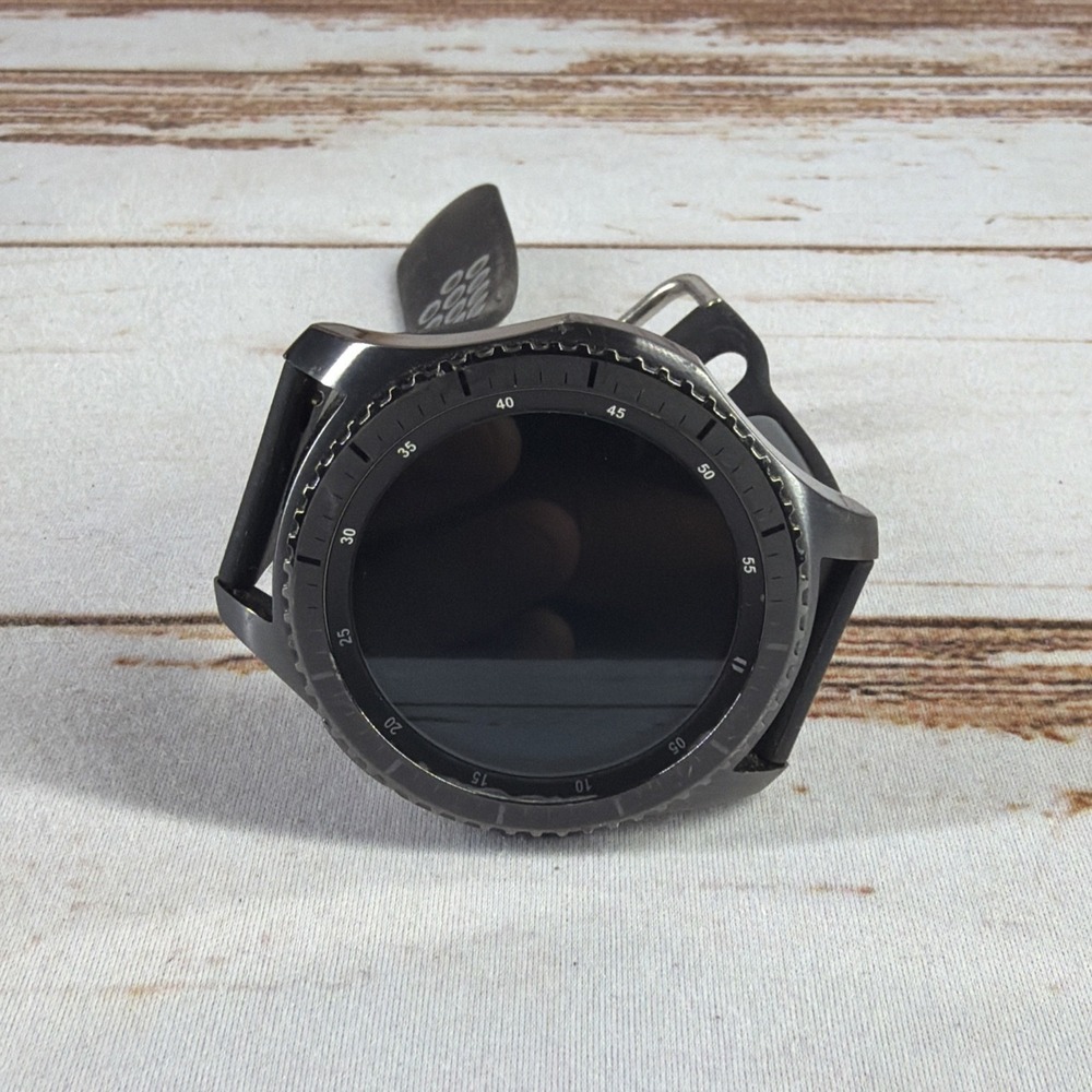 Samsung Gear S3 Frontier 316L Steel Smartwatch Black Silicone